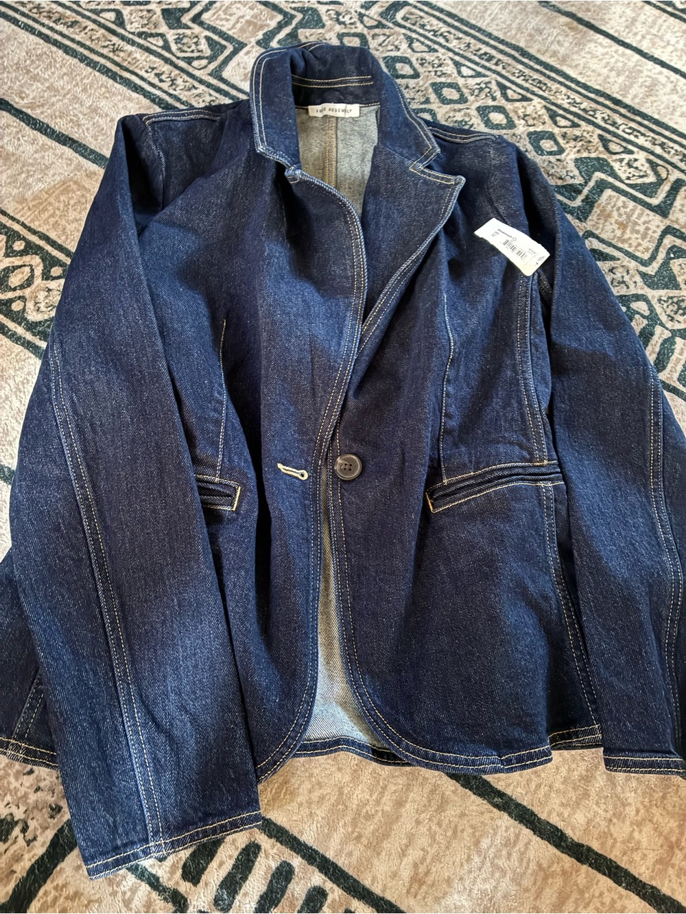 Women’s Dark Indigo Denim Blazer Jacket - Unbranded